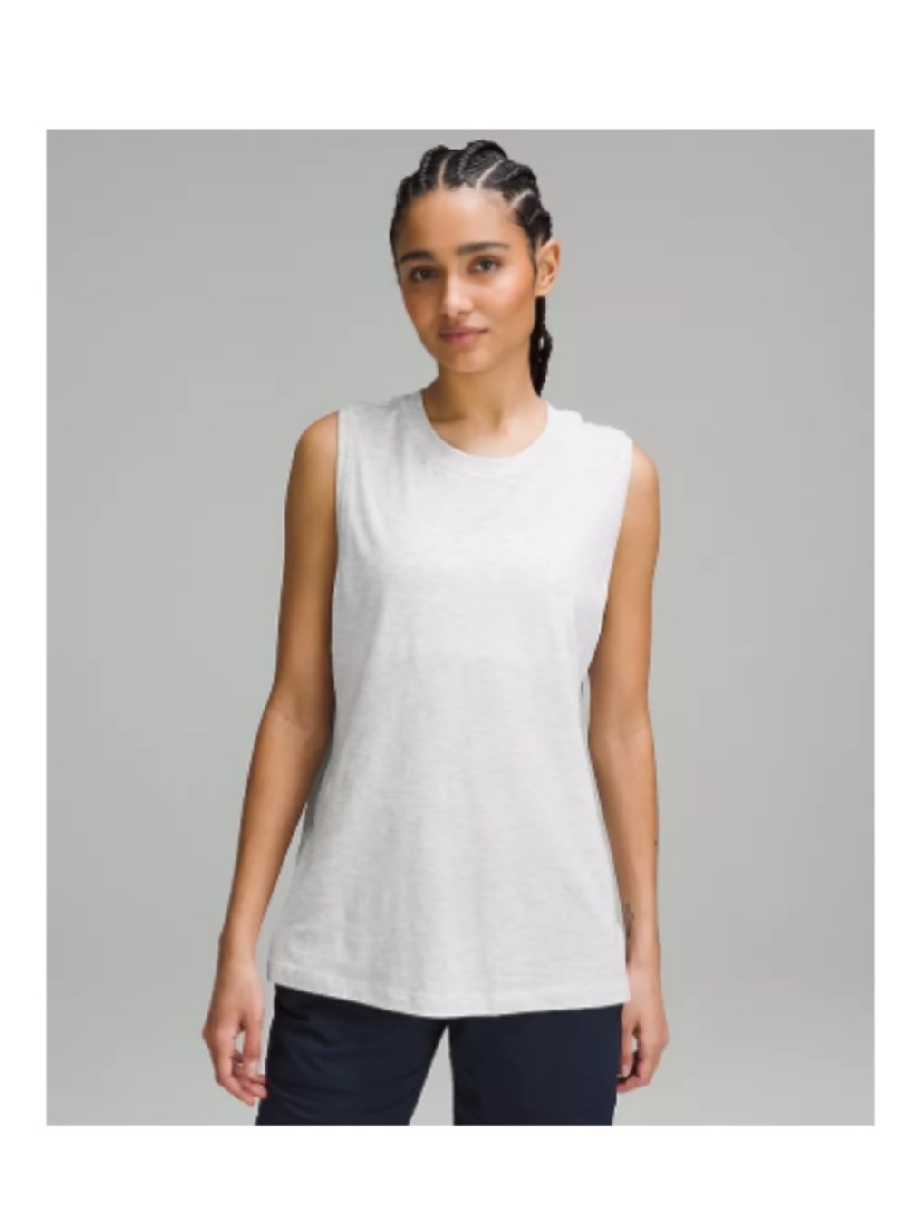 Lululemon All yours Tank- Size 8 - Heathered ultra light gray